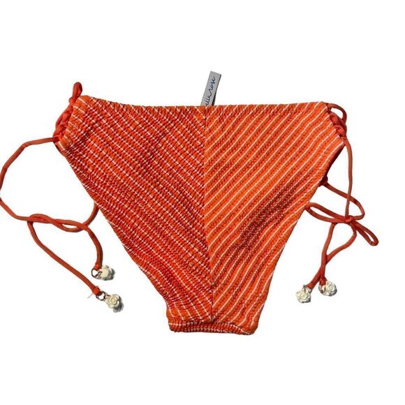 NEW Isabella Rose Tivoli Striped Side Tie Roses Bikini Bottom Small - Picture 3 of 7